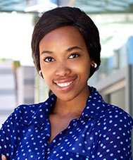 Young woman with flawless smile