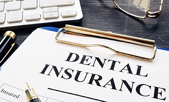 Dental insurance paperwork in Westminster