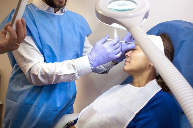 woman receiving Botox