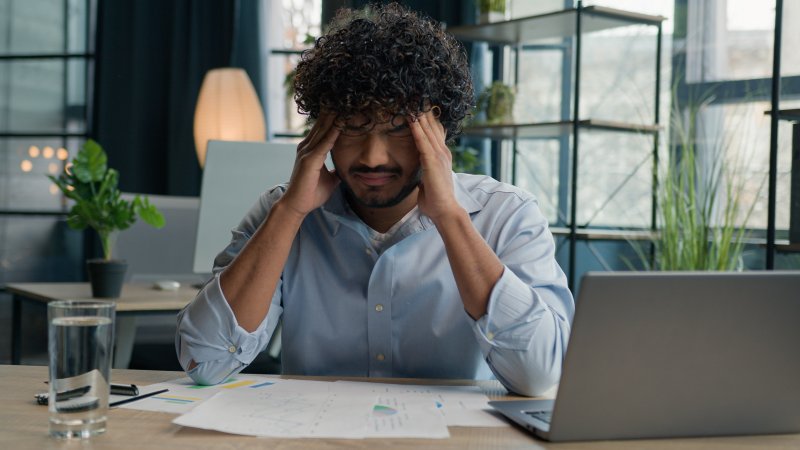 man experiencing chronic stress